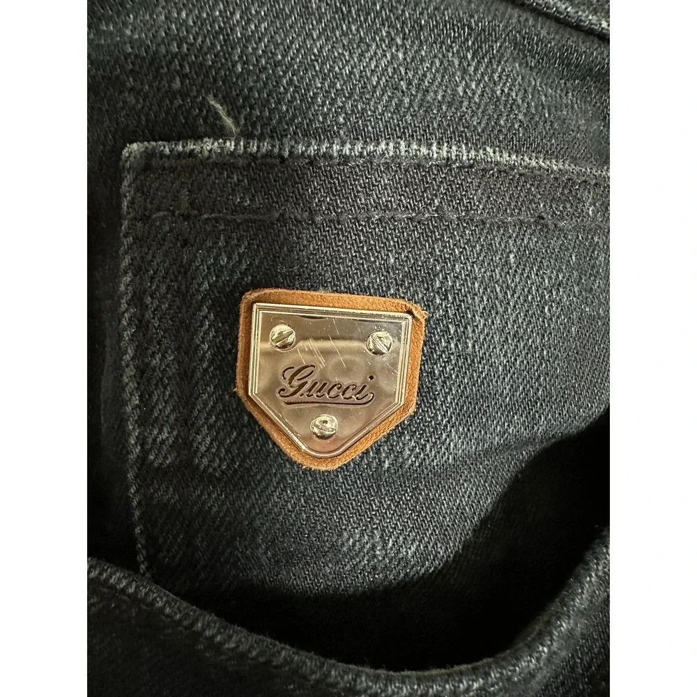 Gucci, Men's Dark Wash Straight‎ Leg Jeans, Size 50